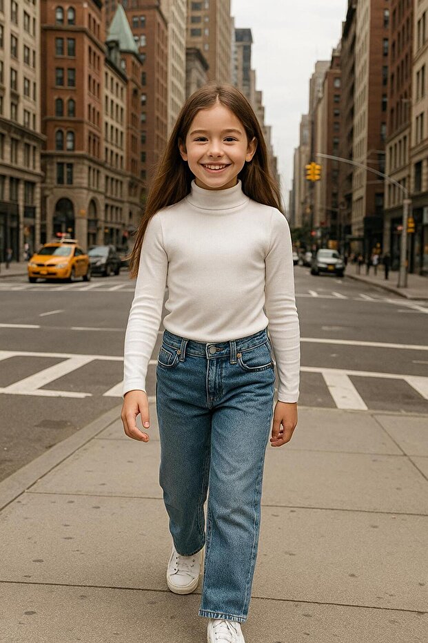 Turtleneck Kids Body White | Girl - Boy Unisex |