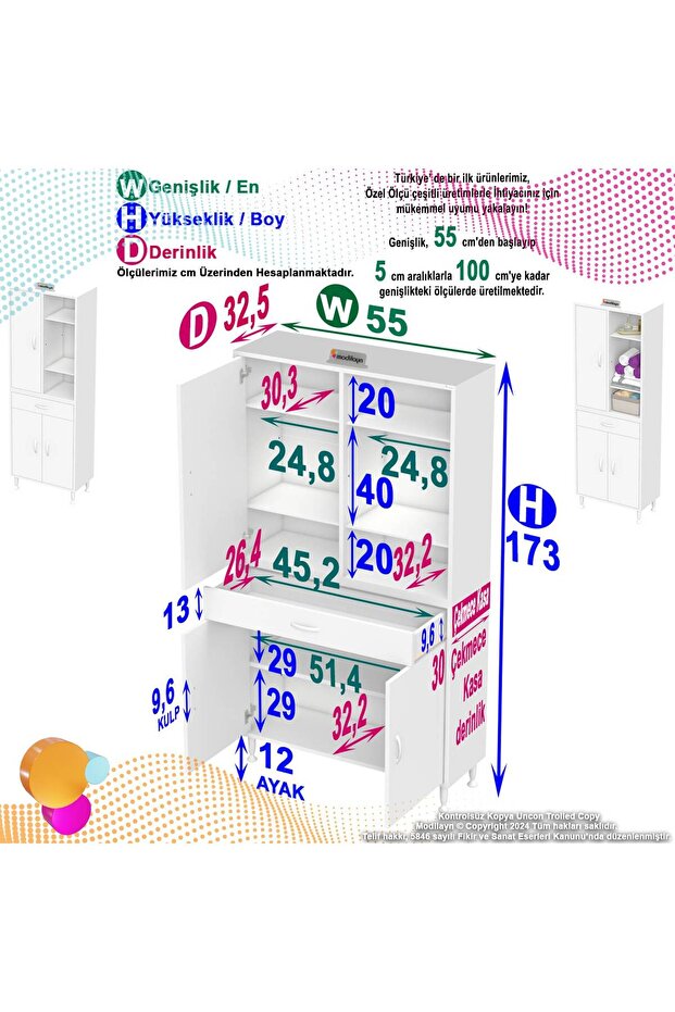 Banyo Dolabı Çok Amaçlı Dolap - 2