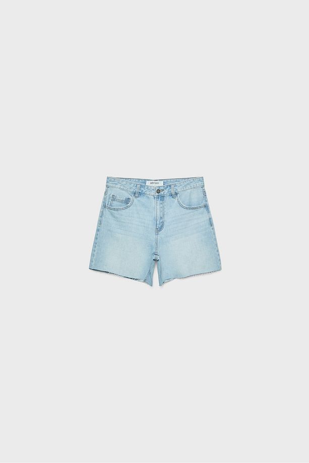 Denim bermuda şort - 5