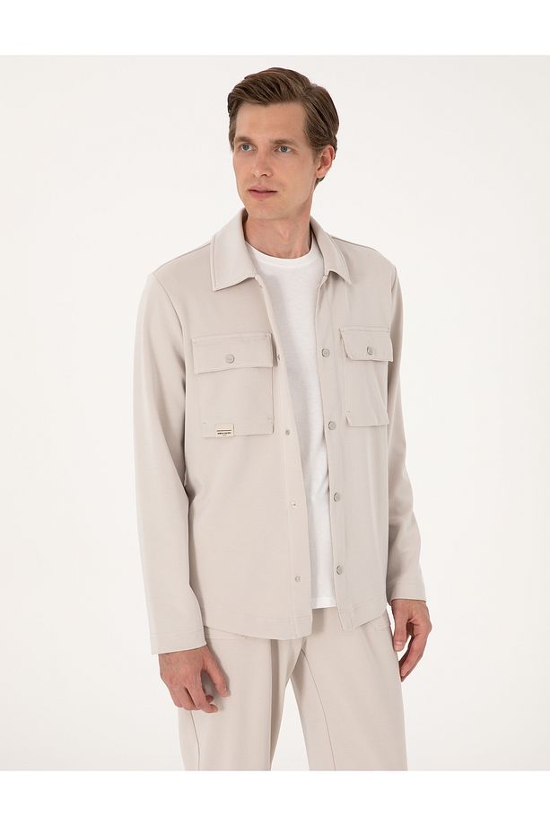 Taş Regular Fit Örme Gömlek 50302573-VR049 - 3