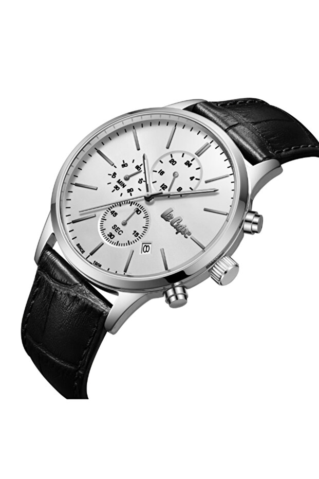 ساعة لي كوبر متعددة الوظائف للرجال بمينا فضي - LC08154.331 - 4