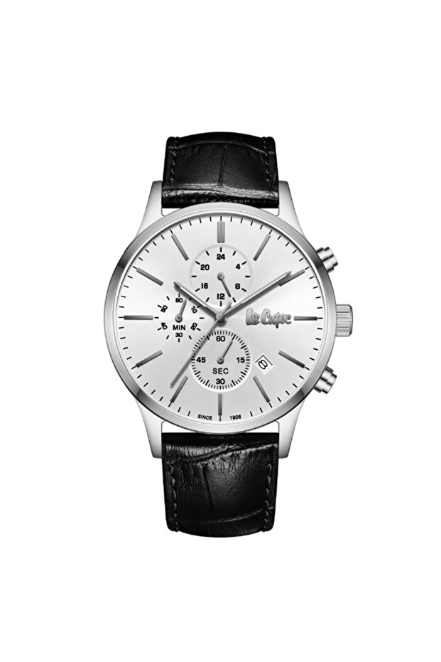 ساعة لي كوبر متعددة الوظائف للرجال بمينا فضي - LC08154.331 - 1