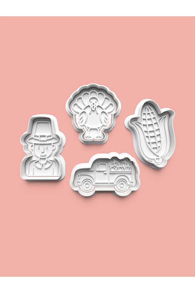 Natural Life Figure Cookie Mold and Sugar Dough Mold Set of 4 0733-Set