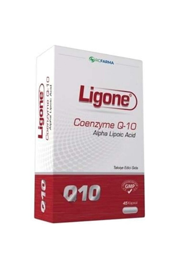 Ligone Coenzyme Q10 45 كبسولة (مكمل غذائي يحتوي على الإنزيم المساعد Q-10 وحمض ألفا ليبويك)