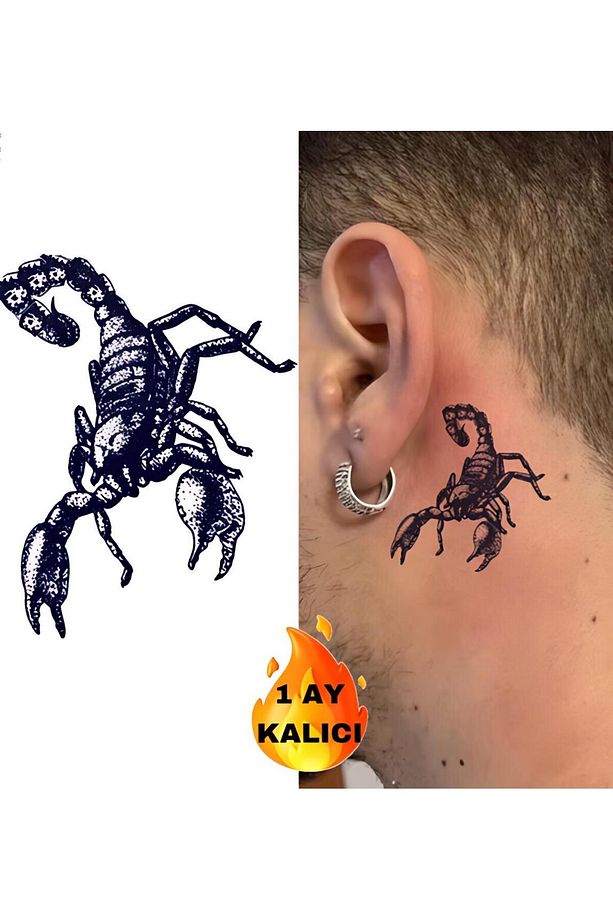 1 AY KALICI MİNİMAL AKREP EL VUCUT İÇİN GEÇİCİ DÖVME - 1
