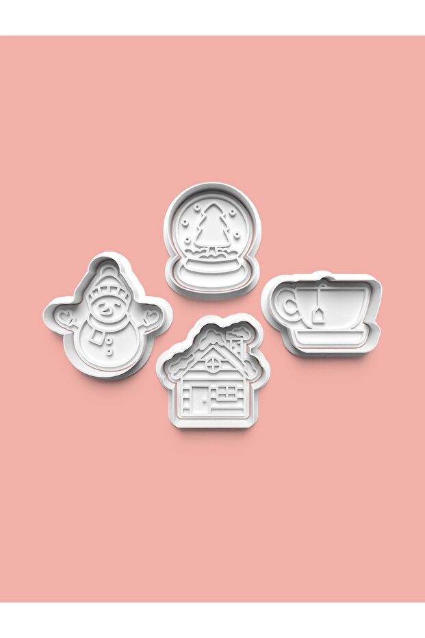 Winter Season Theme Cookie Mold and Sugar Dough Mold Set of 4 0767-Set