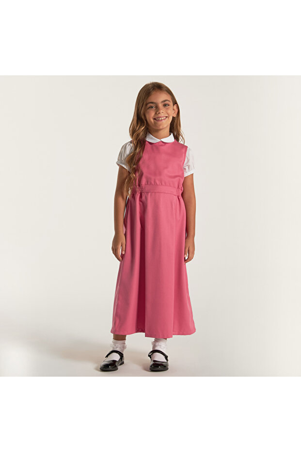 مريلة سادة برقبة مستديرة - 2