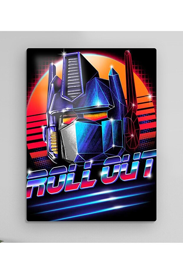 Transformers Optimus Prime Autobots Roll Out! Metal Tablo Model 1 - 2