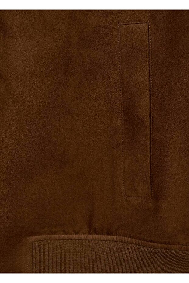 Suede Leather Look Jacket - 7