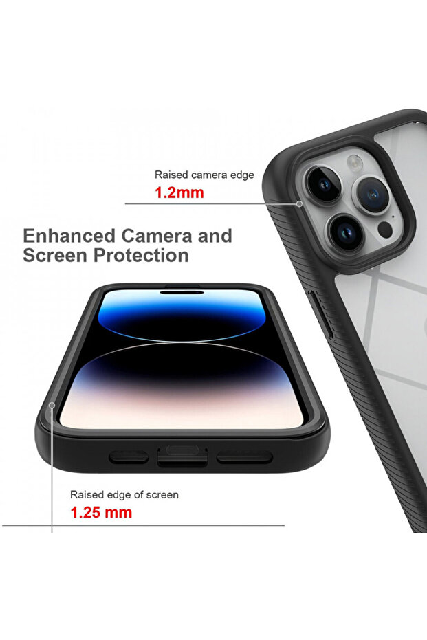 IPhone 15 Pro Case + Screen Protector - Techsuit Defense360 Pro - Black - 5