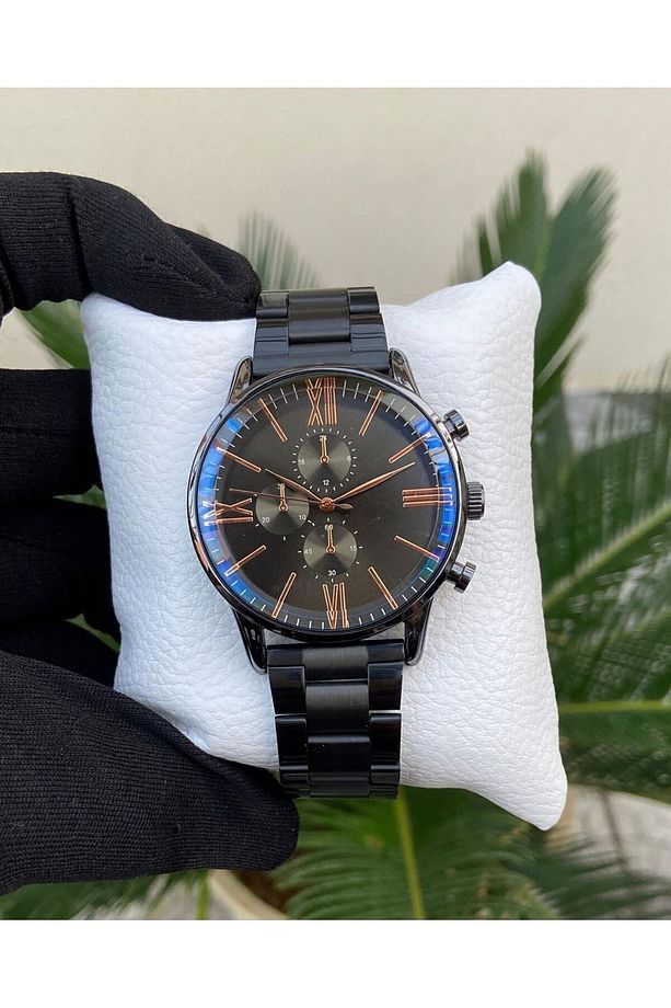 Erkek Model Çelik Siyah Klasik Analog Kol Saati - 6