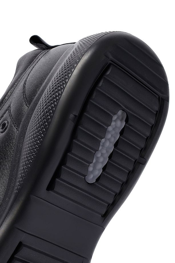 Erkek Siyah Bağcıklı Deri Sneaker 25SFD642318 - 8
