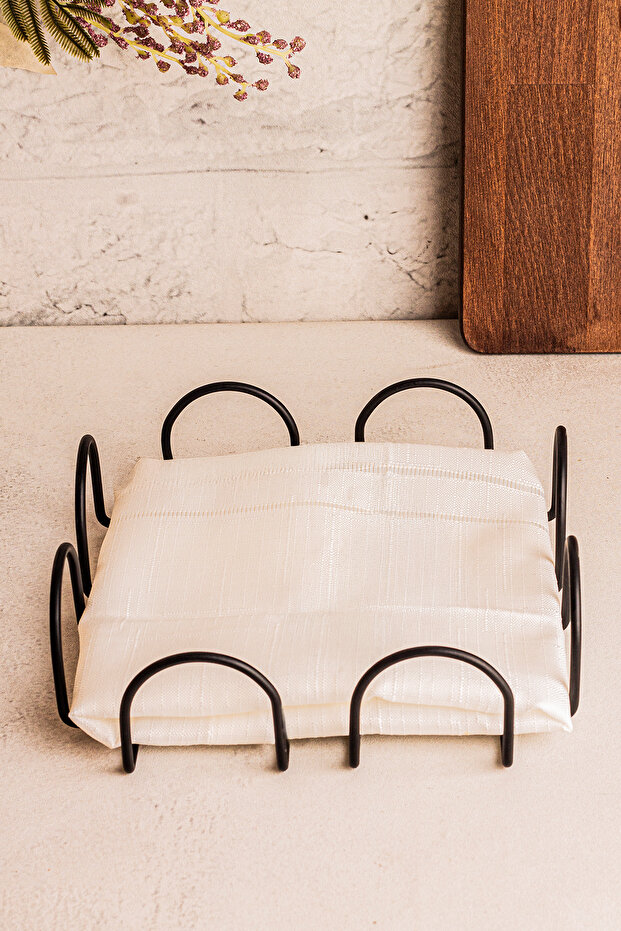 Visa - Metal Mat Siyah Peçetelik - 5