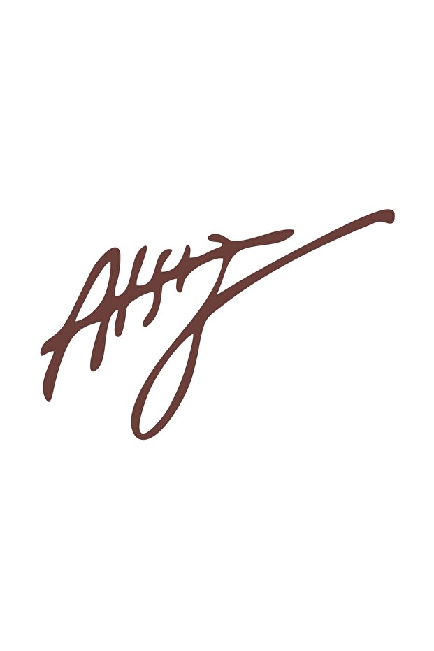 Nihal Atsız Signature Car Sticker 17X17 cm Brown