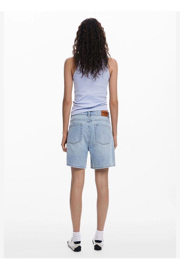 Desigual Yüksek Bel Normal Mavi Kadın Denim Şort 25SWDD24 - 5