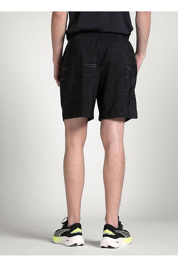 52671901 M TAD ESSENTIALS AOP 7 WO Siyah Lastikli Bel Regular Fit Düz Erkek Şort - 4