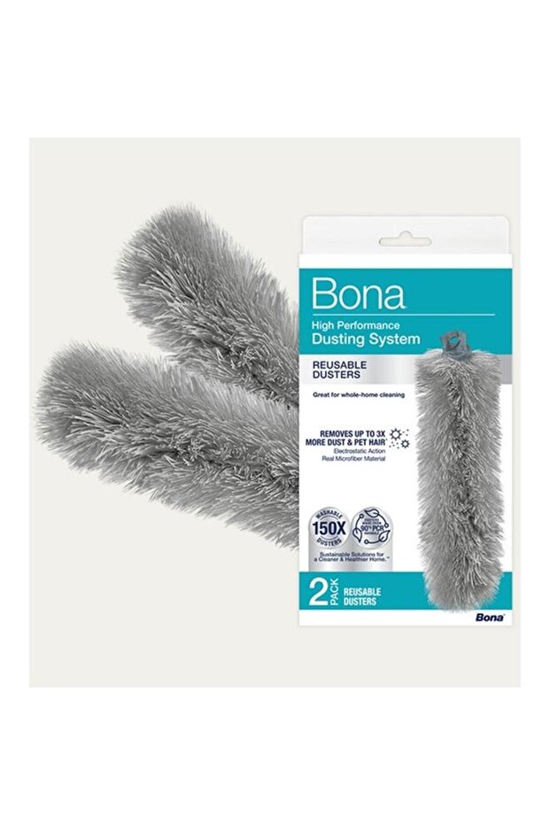 منفضة غبار عالية الأداء من بونا، قابلة لإعادة الاستخدام، تعمل بالكهرباء الساكنة، لون رمادي AX0003686 - 1