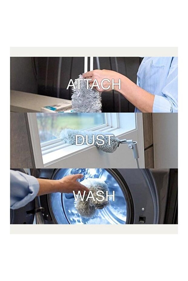 منفضة غبار عالية الأداء من بونا، قابلة لإعادة الاستخدام، تعمل بالكهرباء الساكنة، لون رمادي AX0003686 - 3