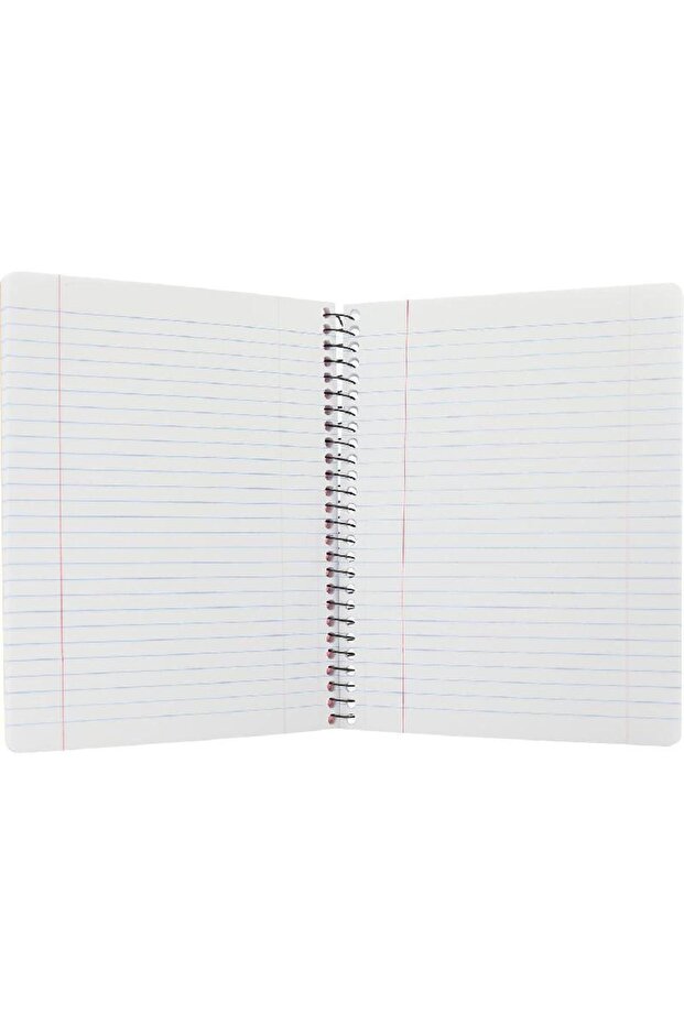 دفتر ملاحظات نيون A5، 100 ورقة مسطرة، لون أحمر غامق - 2