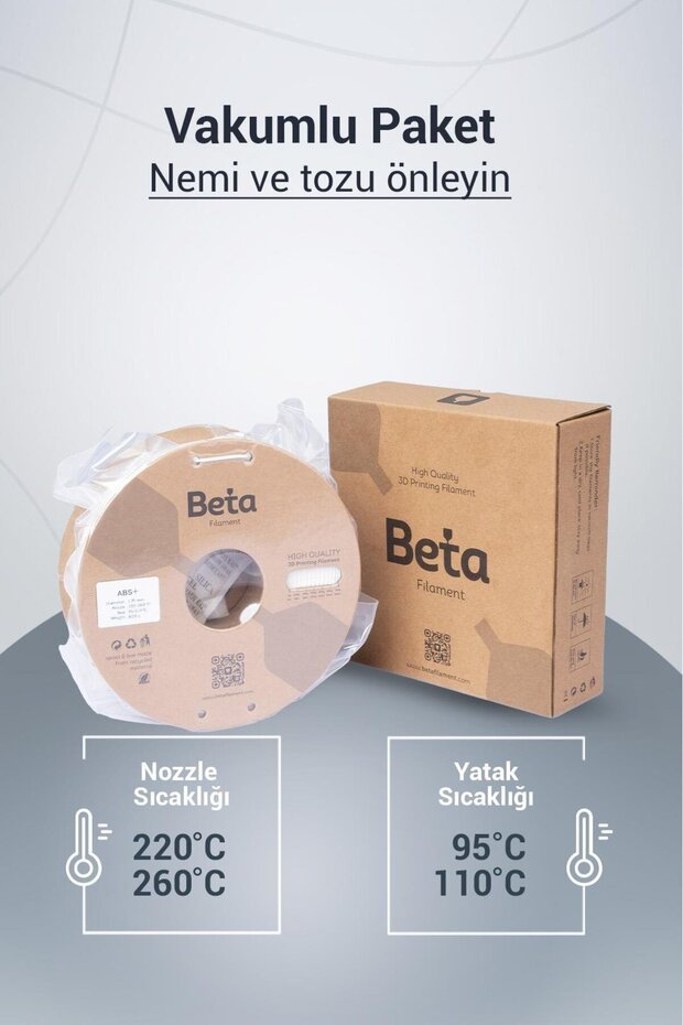 Beta ABS+ Filament White - 6
