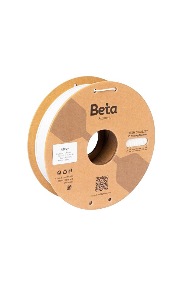 Beta ABS+ Filament White - 2