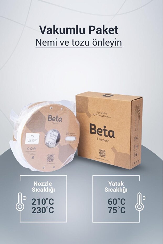 Beta TPU 95A Filament White - 6