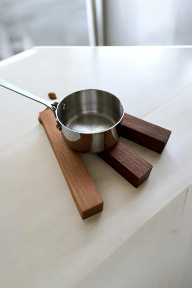 Handmade Wooden Trivet Beech Solid - 3