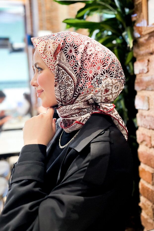 Sport Twill Scarf - 8330P-80 - Ethnic Shawl Pattern