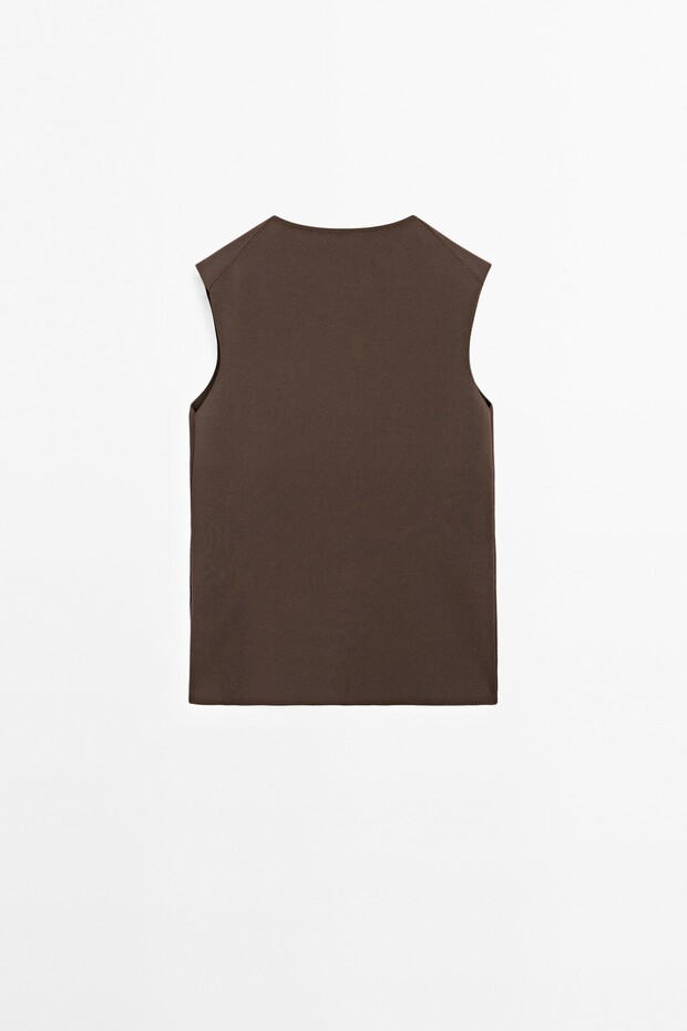 Düğmeli özel dikim triko yelek - 7