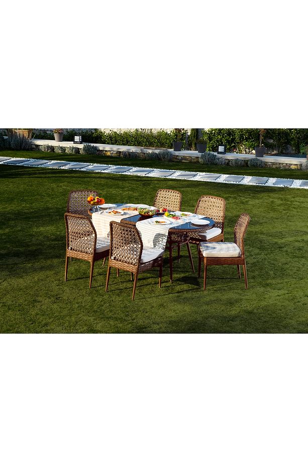 CEDRO BAHÇE VE BALKON OVAL MASA TAKIMI, 4-6 KİŞİLİK - 3
