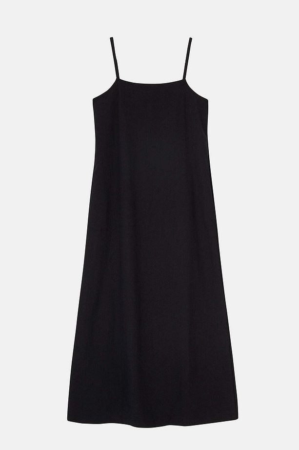 Basic TENCEL™ Uzun Elbise - Siyah - 1