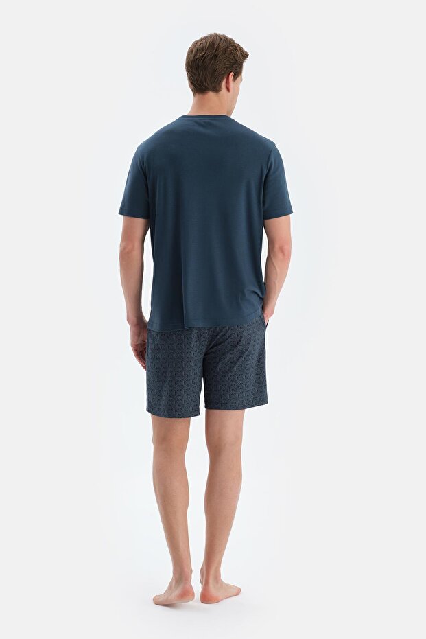 Indigo Penye Modal Ikili Şort - 6