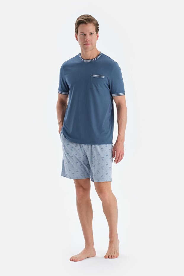 Açık Mavi Penye Modal Ikili Şort - 7