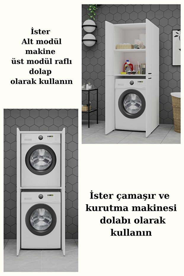 Rosa Çamaşır ve Kurutma Makinesi Dolabı - 4