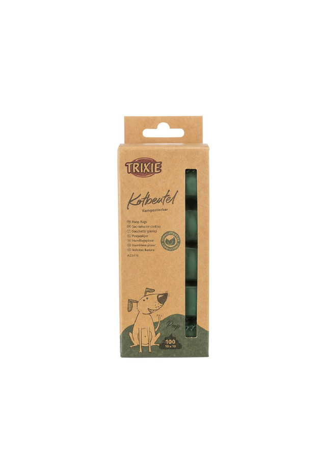 Compostable Dog Poop Bags - 10 Rolls x 10 Bags