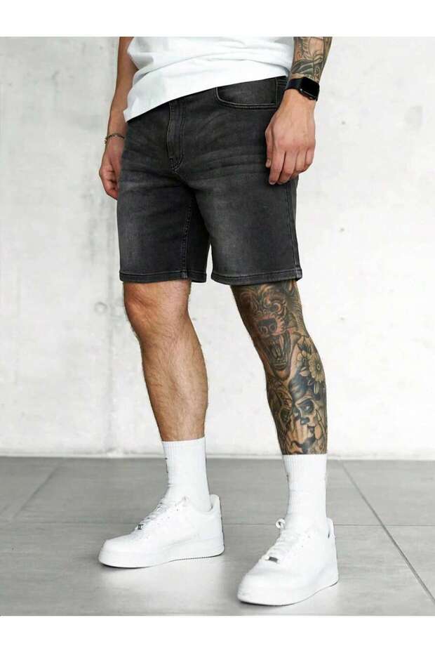 Regular Fit Erkek Kot Şort - 3