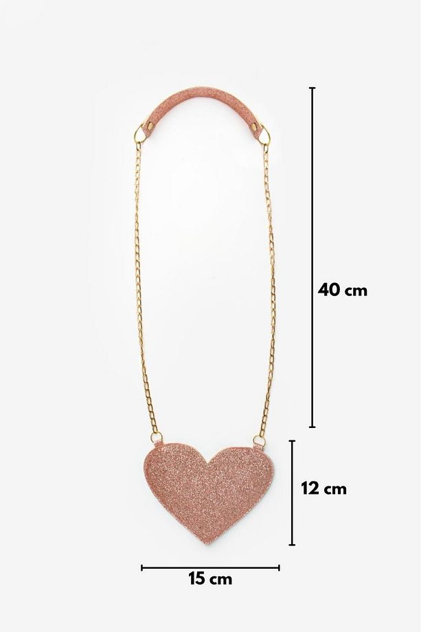 Rose Kalp Şekilli Kız Çocuk Çanta - 3