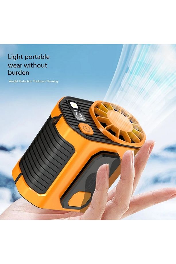 Turbo Soğutucu Mini Fan Lambalı Şarjlı 3 Kademeli Hız Yüksek Performanslı Taşınabilir Klima Fanı - 4