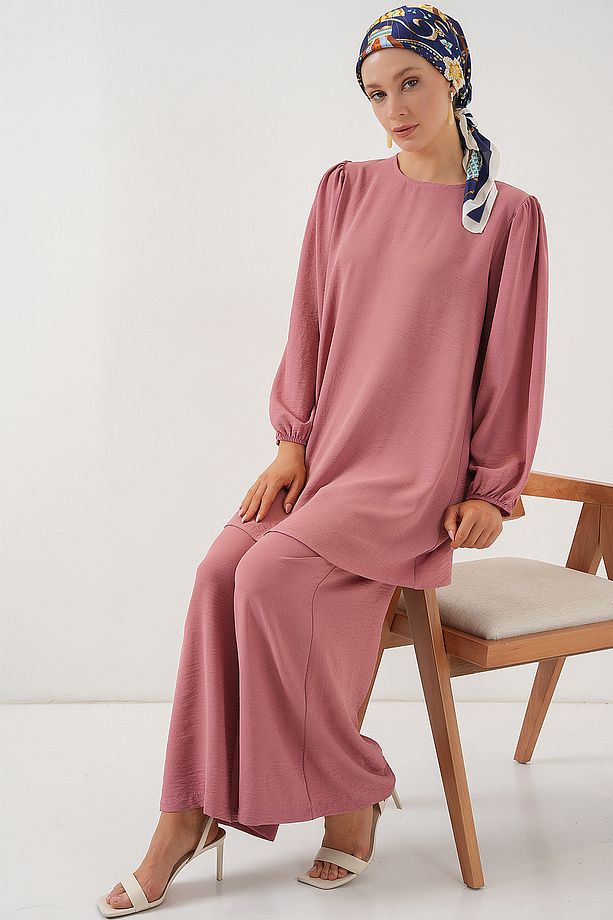 Ayrobin Tunik Pantolon Alt Üst Takım 6712 - Pembe - 3