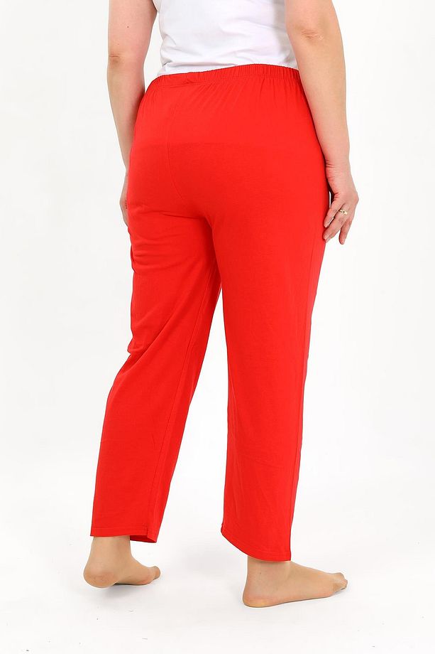 Kadın Pamuklu Büyük Beden Alt Pijama Kırmızı 27560 - 6