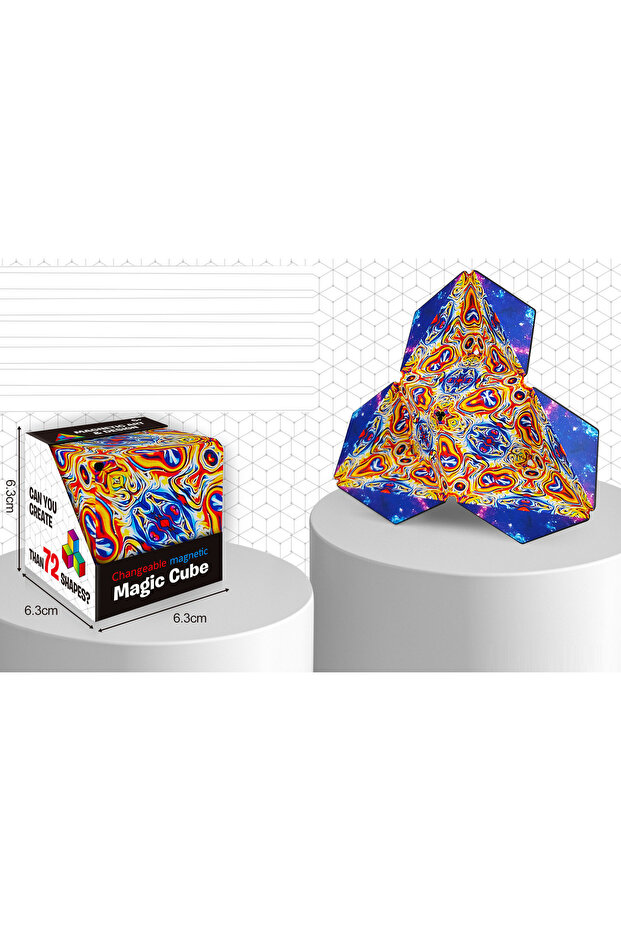Interactive Toy Magic Cube, 3D Puzzle, 72 Shapes - 3