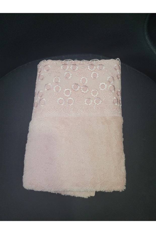 82X47Cm Laced Towel Pink 100% Bamboo Domestic 1 Piece