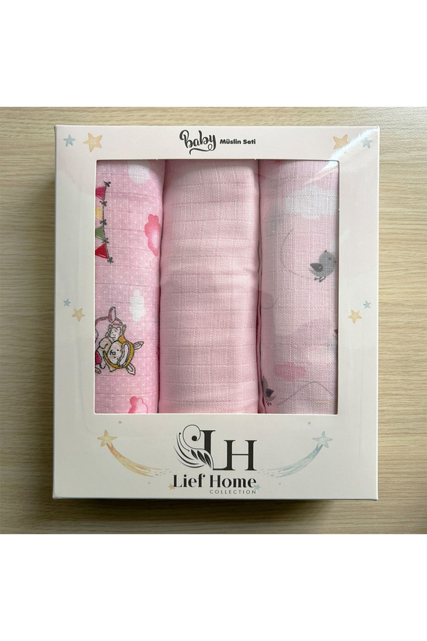 Set of 3 Muslin Covers | 75X85Cm | 100% Cotton | Boxed for Newborn