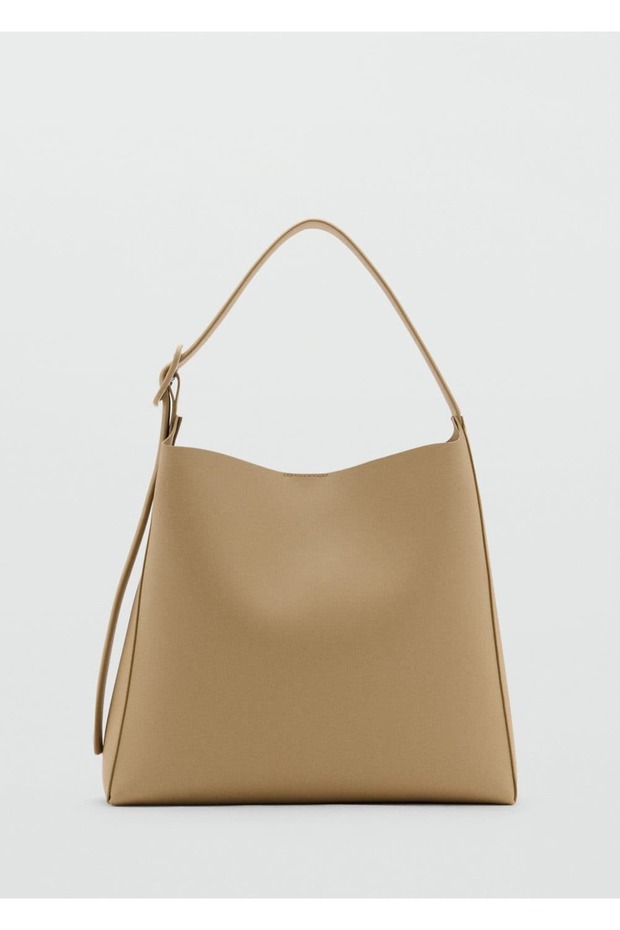 Deri görünümlü bucket çanta - 3