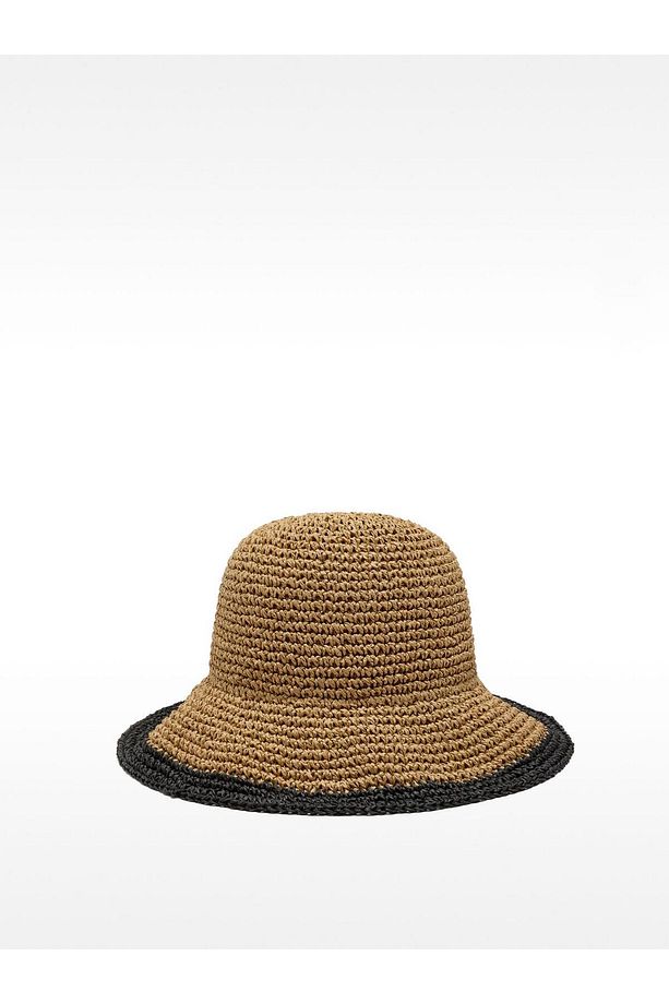 Hasır Efektli Bucket Şapka - 1