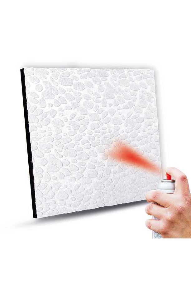 Beyaz Boyanabilir EMBOS Keçe Ses Ve Isı Yalıtım Paneli 40x40 cm - 6 Adet/1 m² - 1