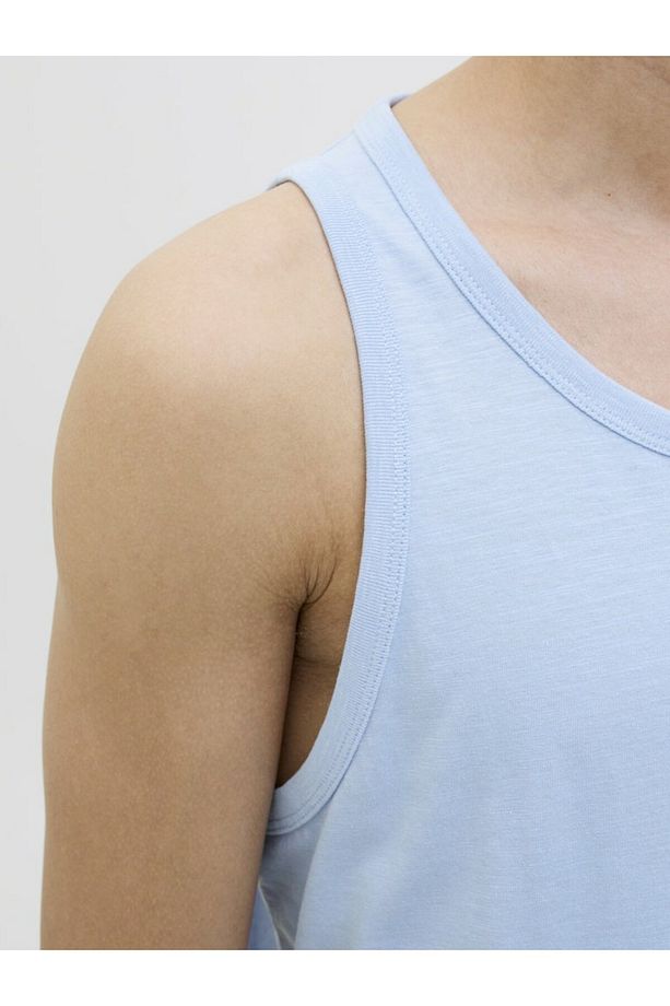 Erkek Mavi Jjone Color Summer Tanktop Sl Atlet 12269423-Chambrayb - 7