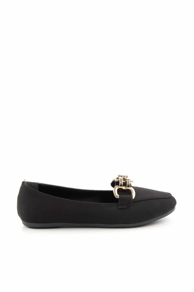Matte Black Women's Loafer Shoes K01688020738
