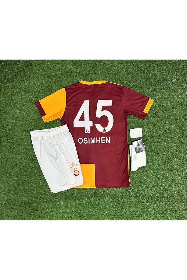 Gâlatâsarâ.y 2025/26 5 Yıldızlı İç Saha Parçalı V. O's'i'm'h'e'n Çocuk Forması 4lü Set - 3