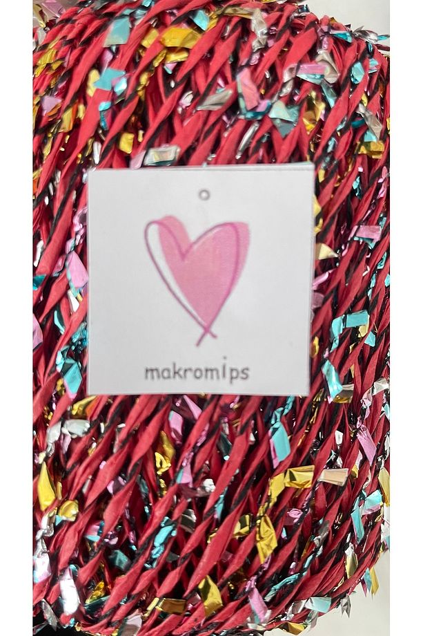 Premıum Metalik Confeti Kâğıt Rafya Ip(50gr/m+-5)Simli Parlak Abiye Polyester Çanta Şapka Örgü ipi - 4
